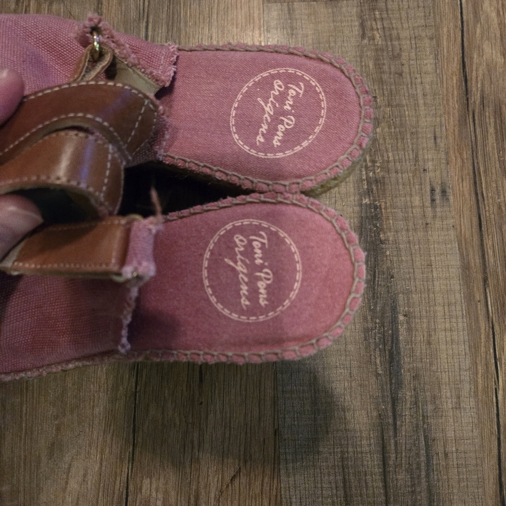 Toni Pons Origens Lugano Espadrille Wedge Sandal blush Size 8.5 US 39 EU - Picture 5 of 6